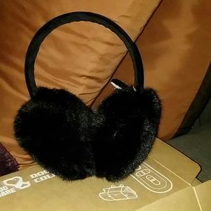 J crew faux fur ear muffs